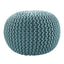 Jaipur Living Spectrum Pouf Spectrum Pouf Textured Aqua 20" x 20" x 14" Accent Furniture