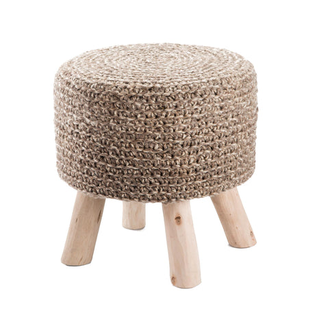 Jaipur Living Montana Stool Solid Taupe Stool
