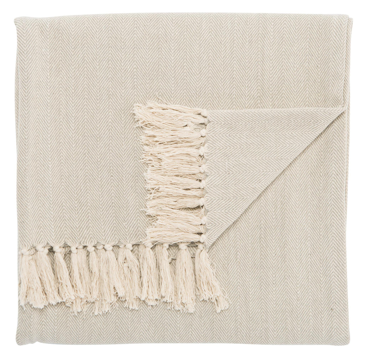 Jaipur Living Cannon Gray/ Cream Chevron Throw