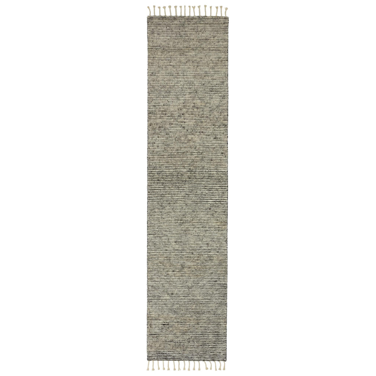 Jaipur Living Alpine Hand-Knotted Striped White/ Gray Runner Rug (3'X12')
