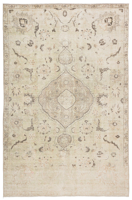 Jaipur Living Victoire Medallion Green/ Gray Area Rug (4'X6')