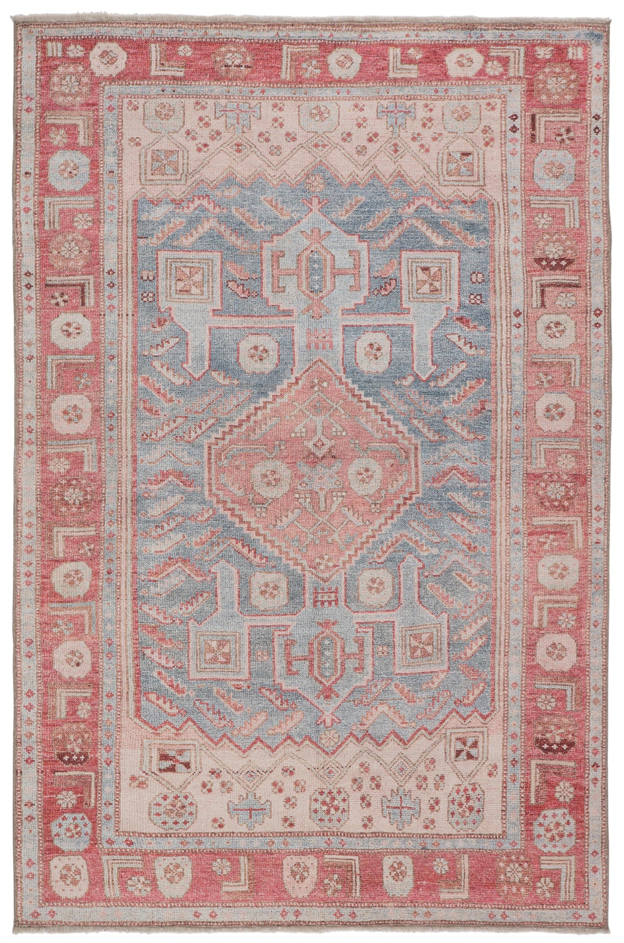 Jaipur Living Fiddler Medallion Pink/ Blue Area Rug (8'10"X11'9")