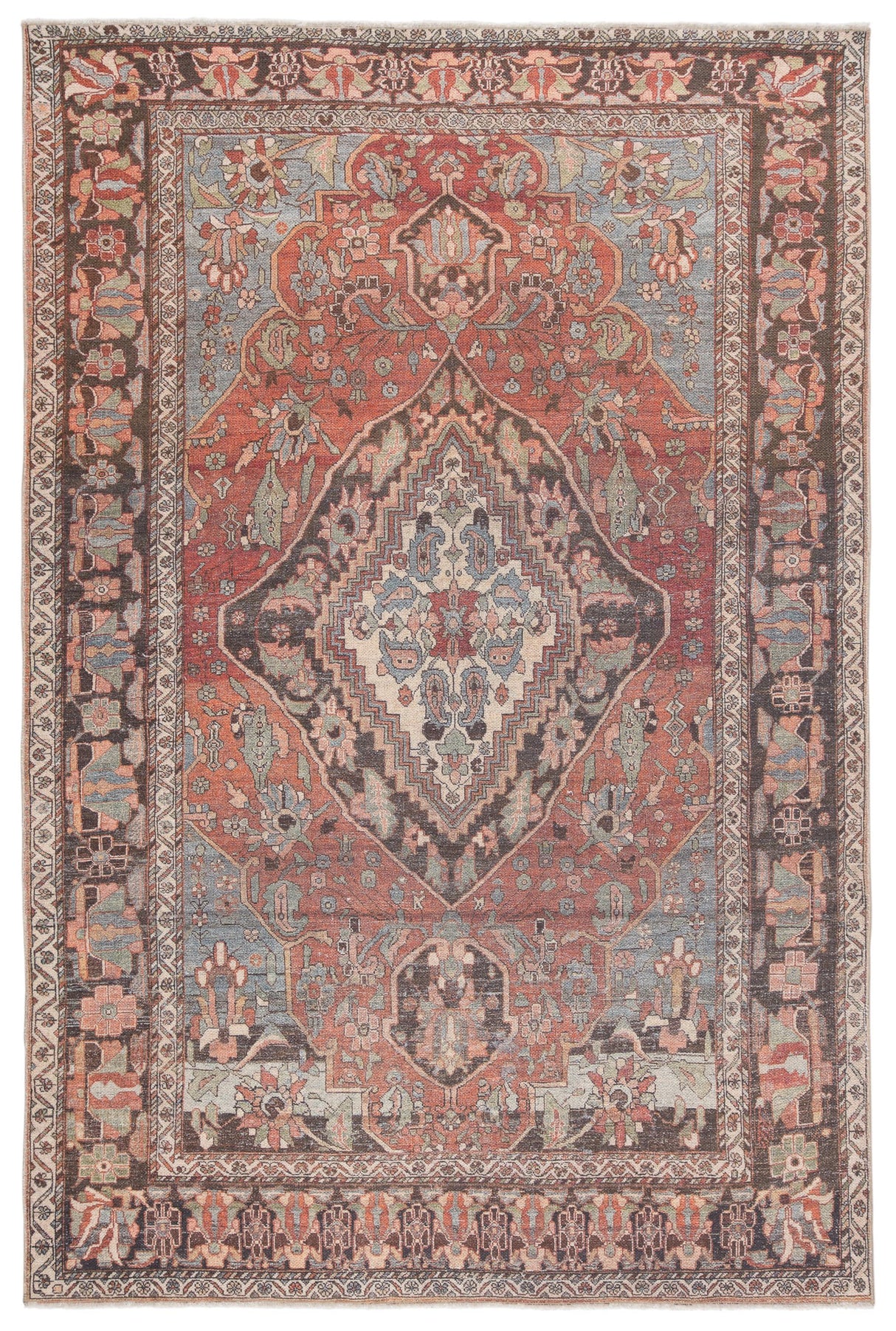 Jaipur Living Boheme Wesleyan Medallion Rust / Gray 4' x 6' Rug