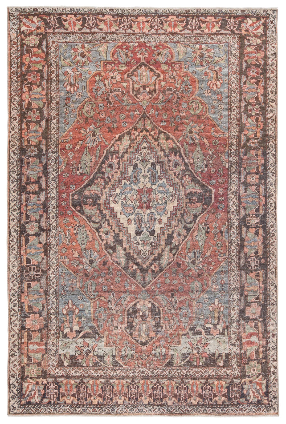 Jaipur Living Wesleyan Medallion Rust/ Gray Area Rug (5'X8')