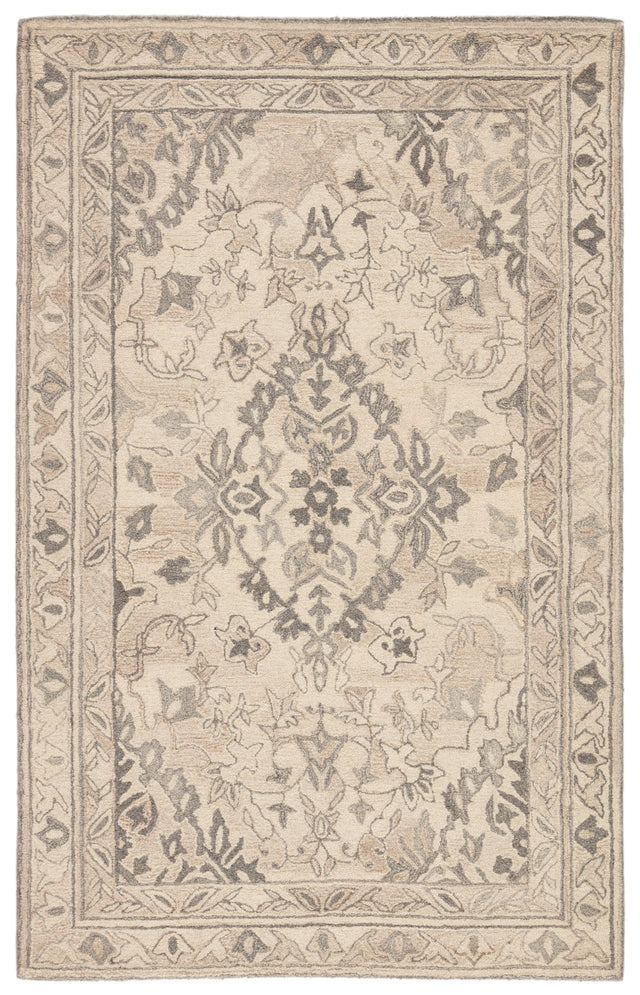 Jaipur Living Bristol Arabia Floral White / Gray 8' x 10' Rug