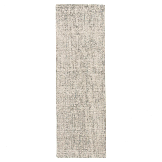 Jaipur Living Britta Oland Solid White / Light Blue 2'6" x 8' Rug
