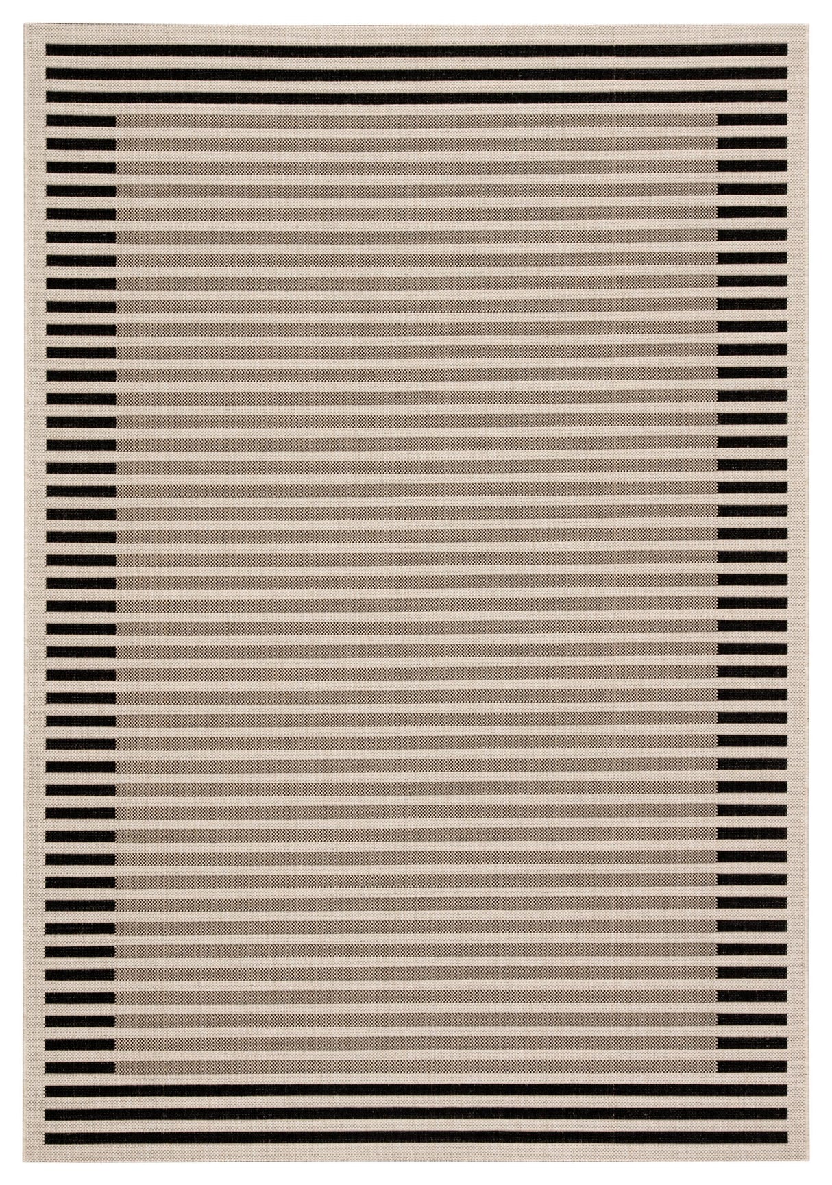 Jaipur Living Catamaran Fathom Stripes Ivory / Black 4' x 5'7" Rug