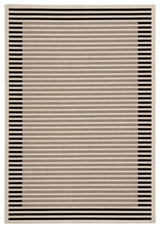 Jaipur Living Catamaran Fathom Stripes Ivory / Black 5'3" x 7'6" Rug