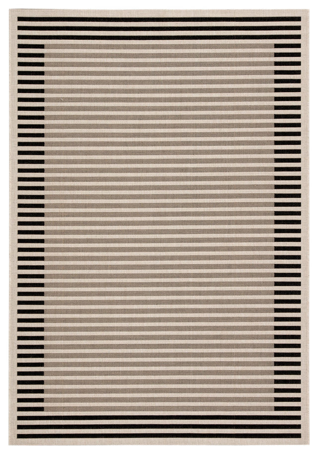 Jaipur Living Catamaran Fathom Stripes Ivory / Black 5'3" x 7'6" Rug