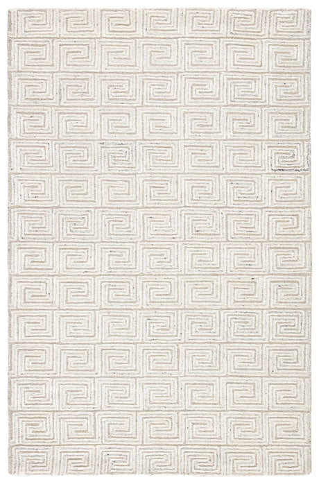 Jaipur Living Harkness Handmade Geometric White/ Gray Area Rug (5'X8')