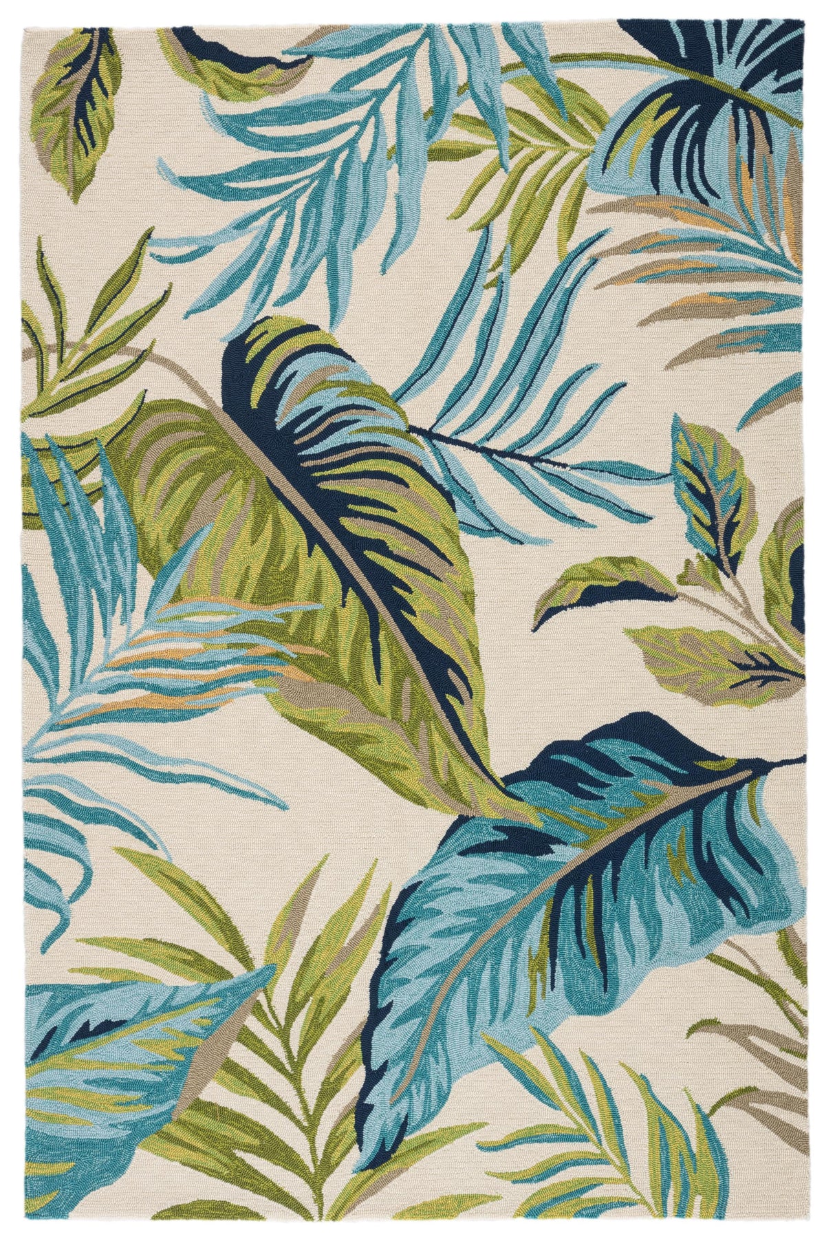 Jaipur Living Fraise Indoor/ Outdoor Floral Blue/ Green Area Rug (5'X7'6")