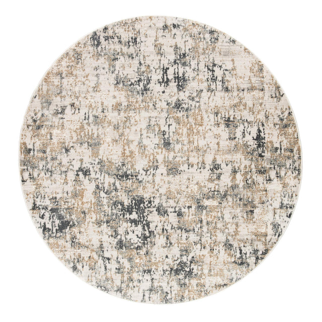 Jaipur Living Cirque Arvo Abstract White / Dark Gray 5'11" RND Rug