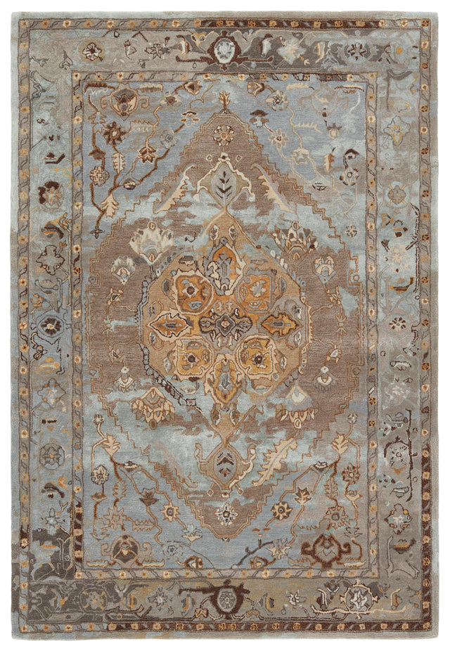 Jaipur Living Citrine Raisa Medallion Gray / Gold 9' x 12' Rug