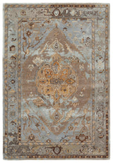 Jaipur Living Raisa Handmade Medallion Gray/ Gold Area Rug (9'X12')
