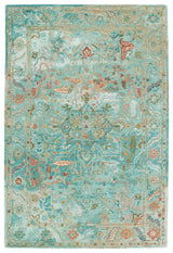 Jaipur Living Cristobol Handmade Medallion Turquoise/ Pink Area Rug (8'X10')