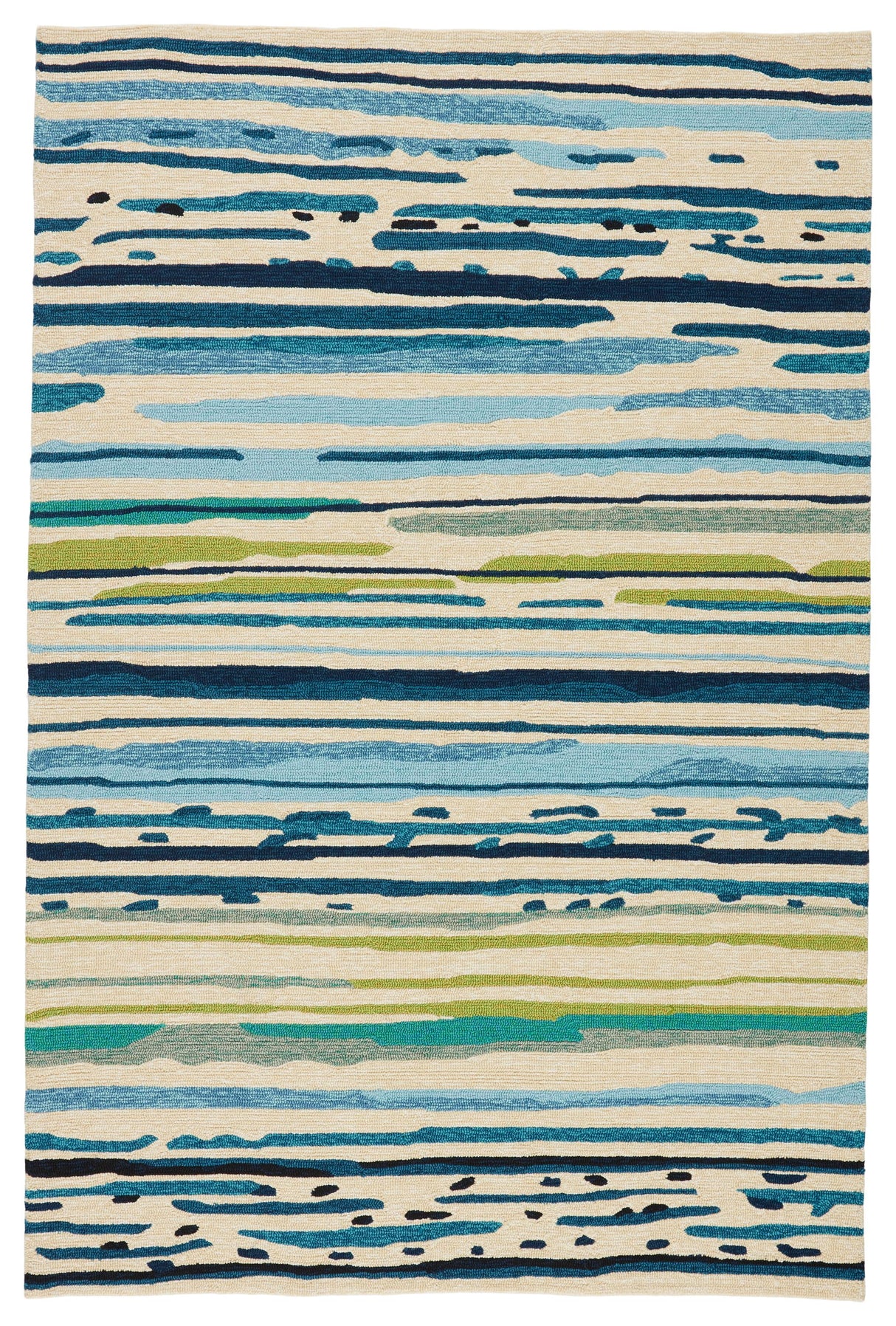 Jaipur Living Sketchy Lines Indoor/ Outdoor Abstract Blue/ Green Area Rug (3'6"X5'6")