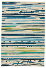 Jaipur Living Sketchy Lines Indoor/ Outdoor Abstract Blue/ Green Area Rug (3'6"X5'6")