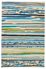 Jaipur Living Colours Sketchy Lines Abstract Blue / Green 5' x 7'6" Rug