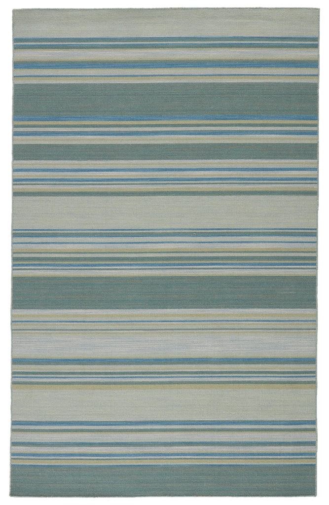 Jaipur Living Coastal Shores Kiawah Stripes Blue / Turquoise 4' x 6' Rug