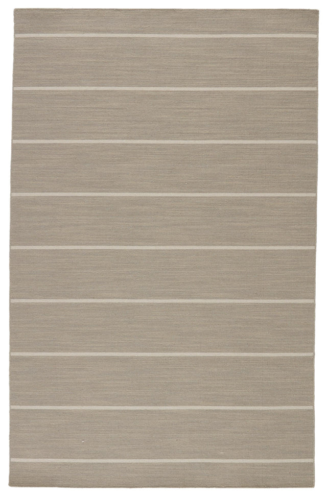 Jaipur Living Coastal Shores Cape Cod Stripes Gray / White 5' x 8' Rug