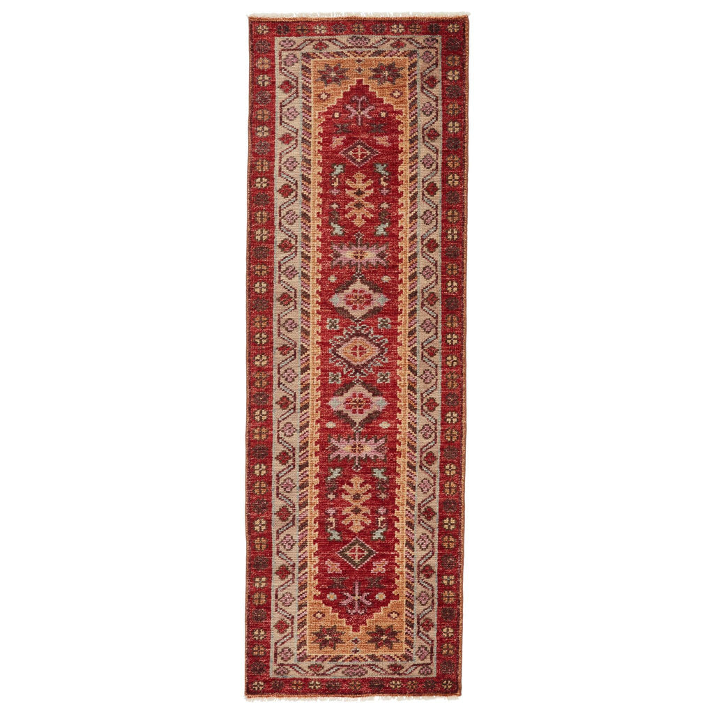 Jaipur Living Coredora Kyrie Floral Red / Yellow 2'6" x 8' Rug