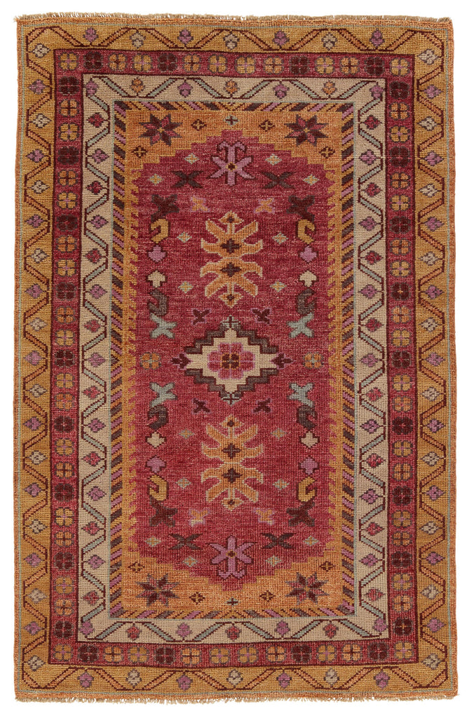 Jaipur Living Kyrie Hand-Knotted Floral Red/ Yellow Area Rug (5'X8')