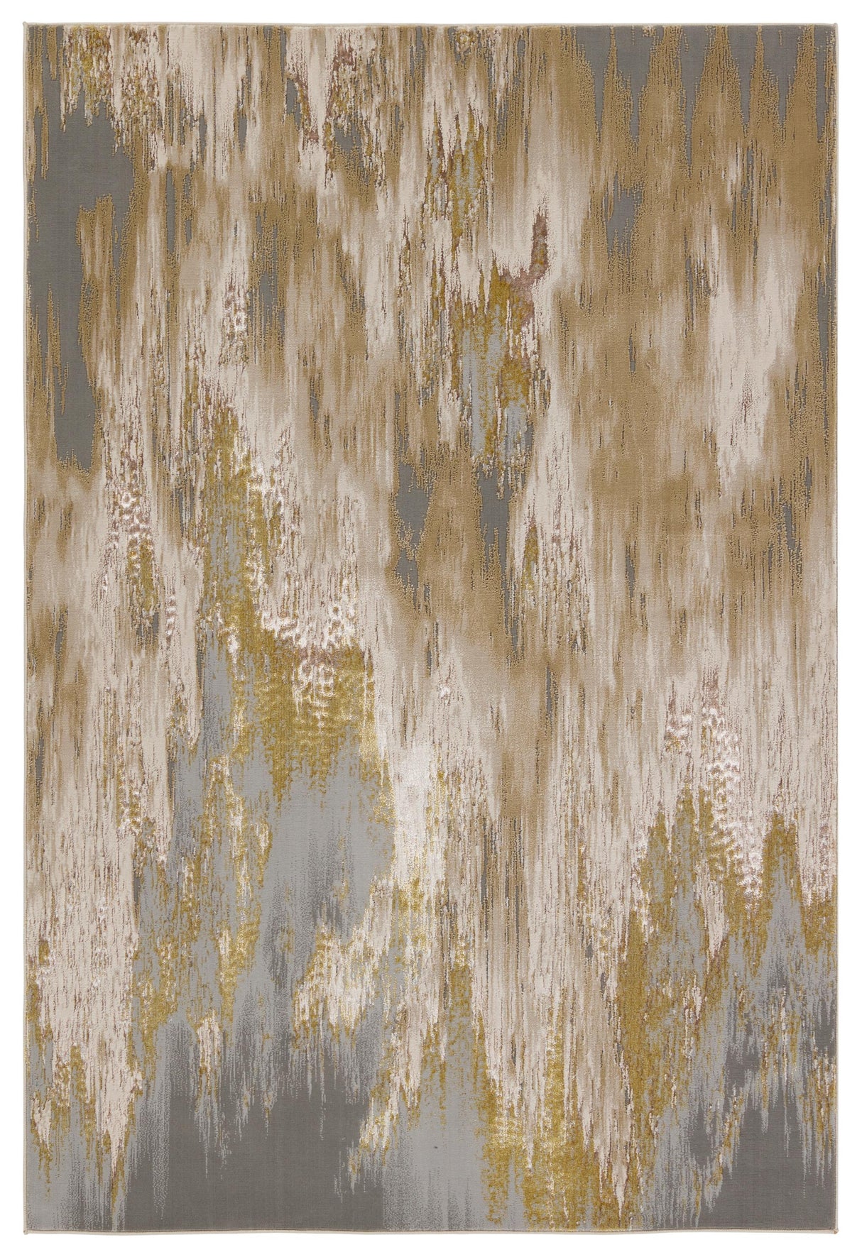 Jaipur Living Ulysses Abstract Gold/ Gray Runner Rug (2'2"X8')
