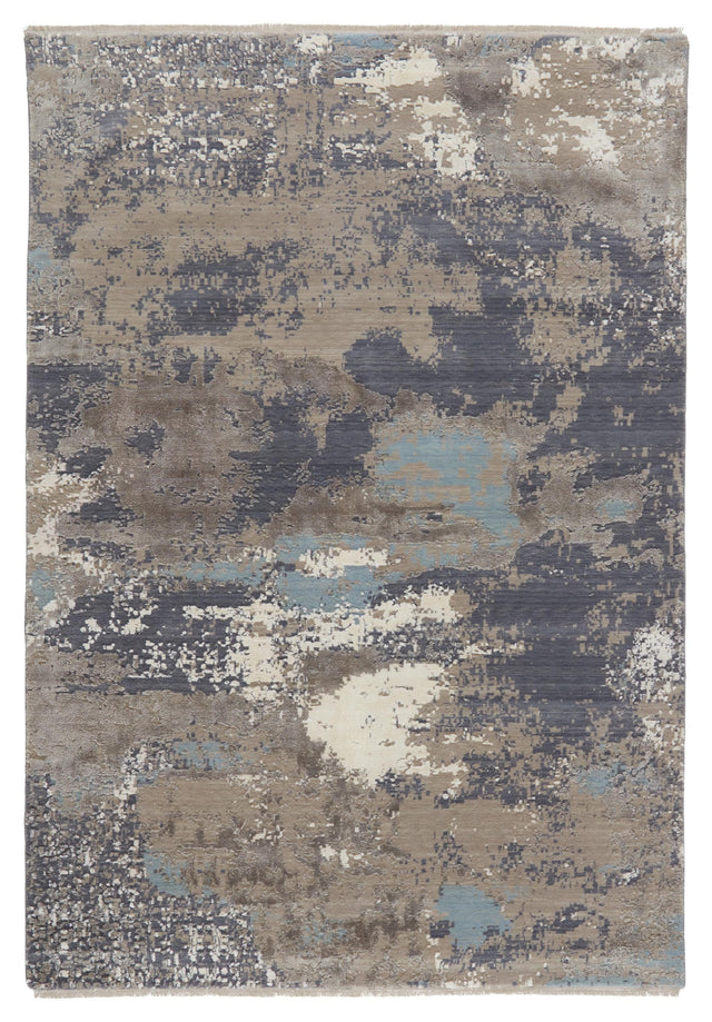 Jaipur Living Delmara Adriatic Abstract Gray / Light Blue 7'9" x 9'9" Rug
