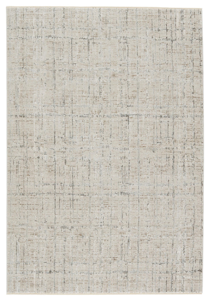 Jaipur Living En Blanc Sovis Abstract Light Gray / Ivory 5'3" x 7'6" Rug