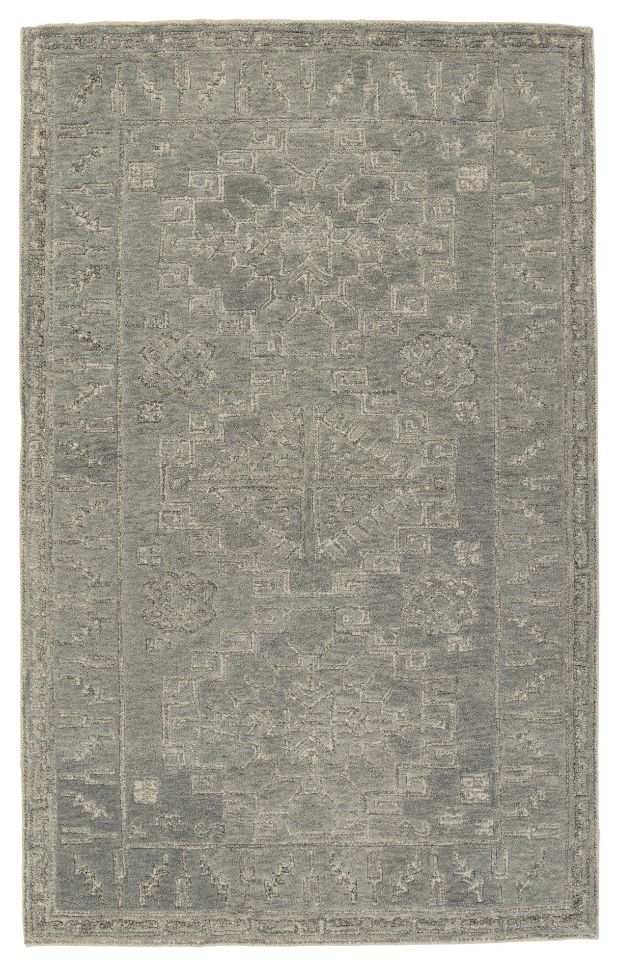 Jaipur Living Keller Handmade Medallion Gray/ Cream Area Rug (5'X8')