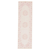 Jaipur Living Fables Malo Medallion Pink / White 2'6" x 8' Rug