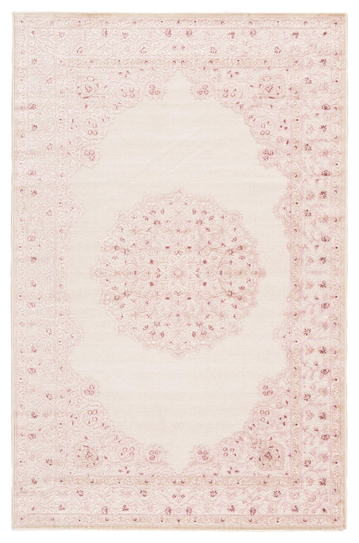 Jaipur Living Fables Malo Medallion Pink / White 5' x 7'6" Rug