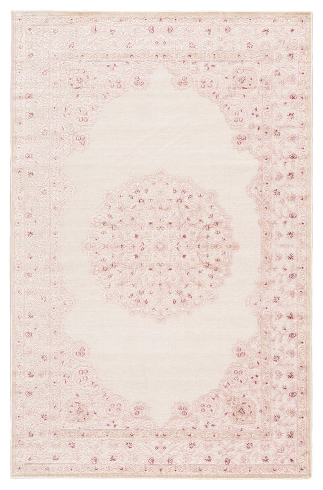 Jaipur Living Fables Malo Medallion Pink / White 5' x 7'6" Rug