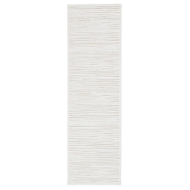 Jaipur Living Fables Linea Abstract White / Ivory 2'6" x 8' Rug
