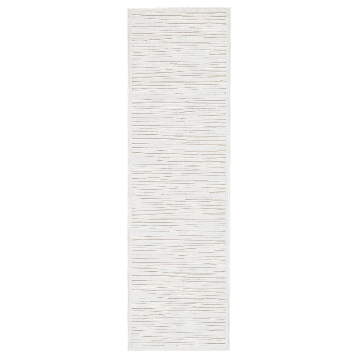 Jaipur Living Linea Abstract White/ Ivory Runner Rug (2'6"X8')