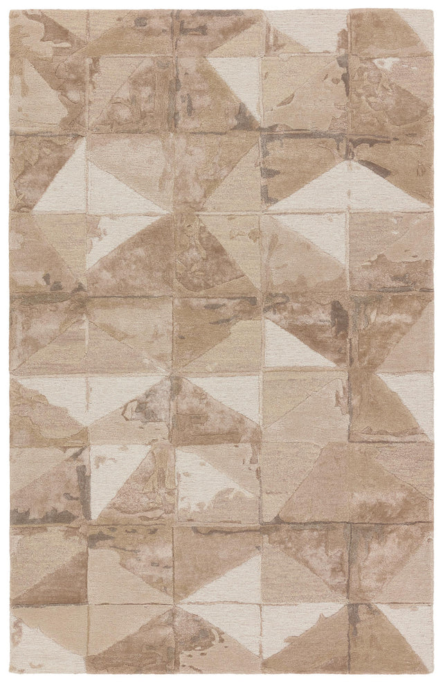 Jaipur Living Fragment Agate Geometric Taupe / Cream 8' x 10' Rug
