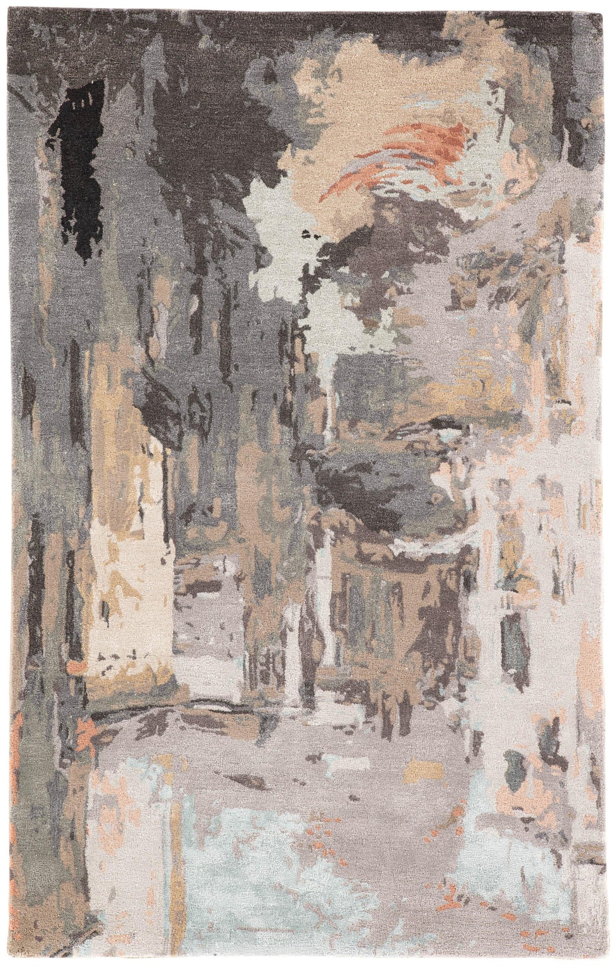 Jaipur Living Genesis Luella Abstract Gray / Blush 5' x 8' Rug
