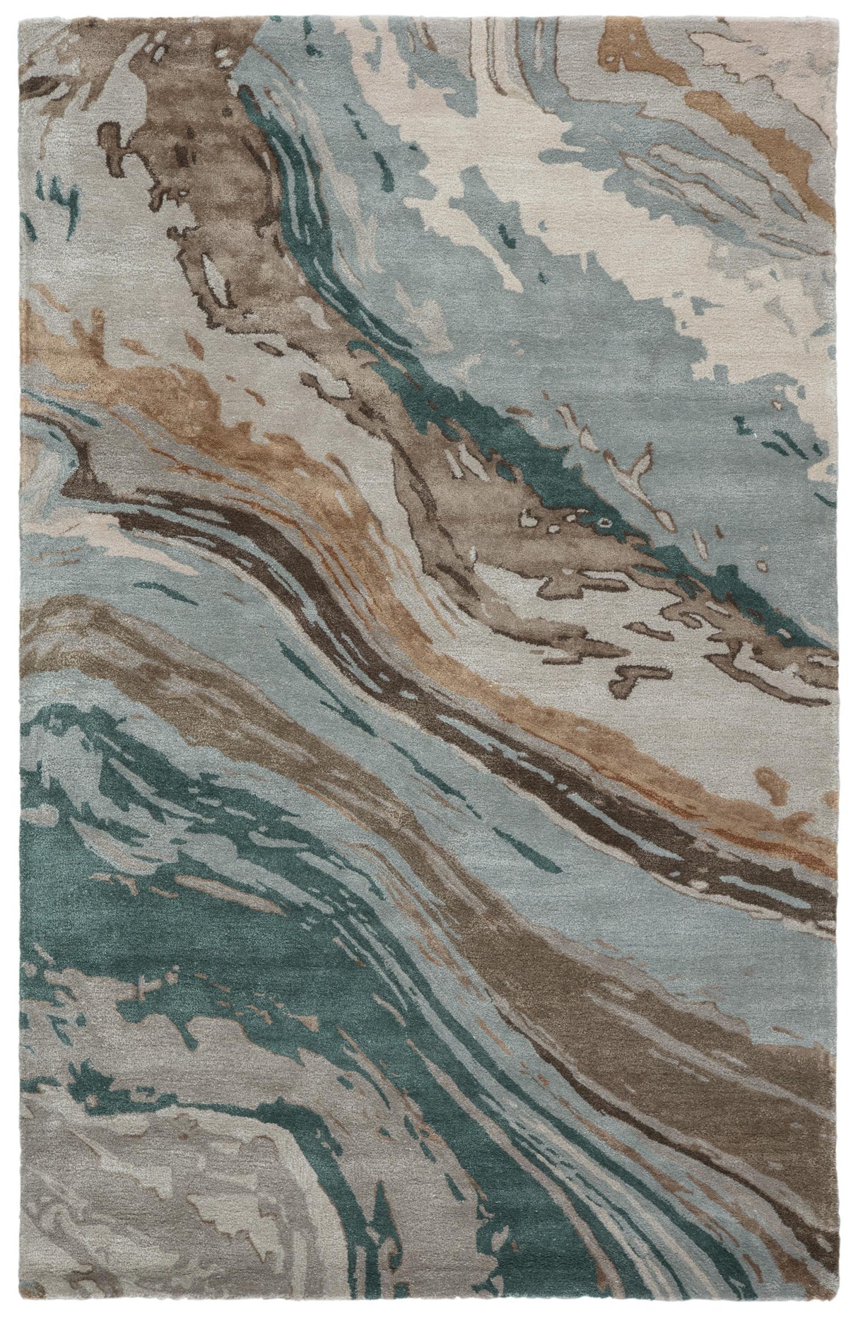 Jaipur Living Genesis Conley Abstract Teal / Light Gray 8' x 11' Rug