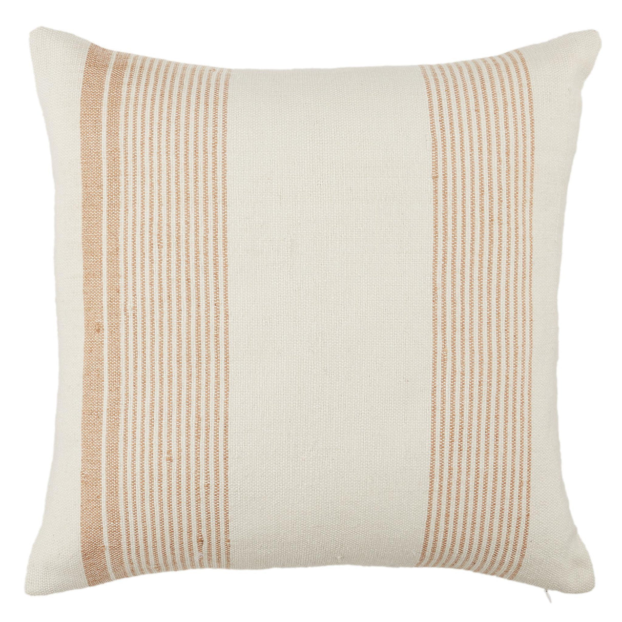 Jaipur Living Acapulco Parque Stripes Tan / Ivory 20" x 20" Pillow