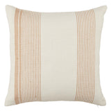 Jaipur Living Acapulco Parque Stripes Tan / Ivory 20" x 20" Pillow
