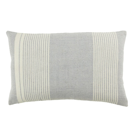Jaipur Living Acapulco Carinda Stripes Gray / Ivory 13" x 21" Pillow