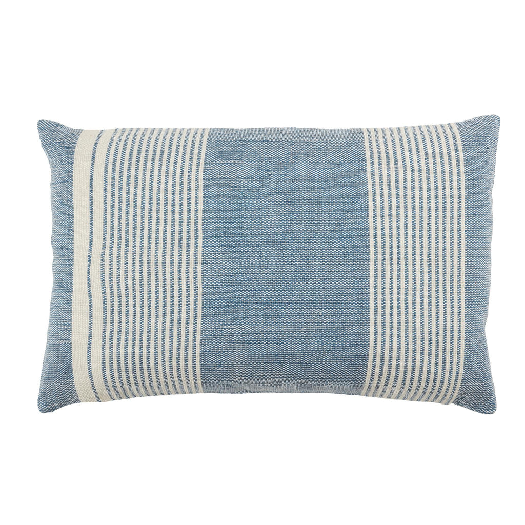 Jaipur Living Acapulco Carinda Stripes Blue / Ivory 13" x 21" Pillow