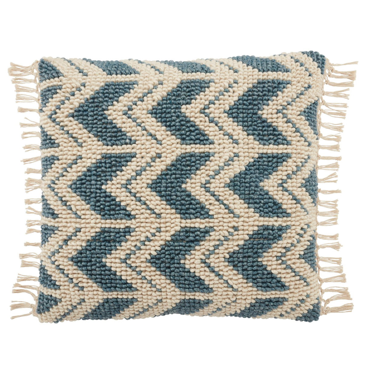 Jaipur Living Takeo Chevron Blue/ Ivory Pillow Cover (22" Square)