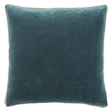 Jaipur Living Bryn Solid Teal/ Gray Pillow Cover (18" Square)