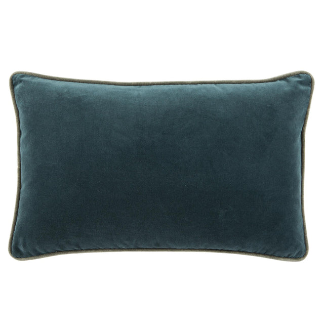 Jaipur Living Emerson Lyla Solid Teal / Cream 13" x 21" Pillow