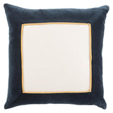 Jaipur Living Emerson Hendrix Border Navy / Cream 22" x 22" Pillow