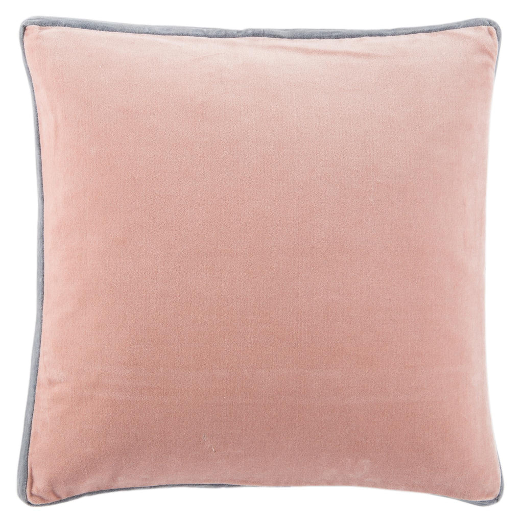 Jaipur Living Bryn Solid Blush/ Gray Pillow Cover (18" Square)