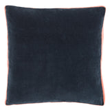 Jaipur Living Emerson Bryn Solid Navy / Coral 18" x 18" Pillow