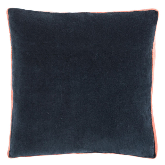 Jaipur Living Emerson Bryn Solid Navy / Pink 18" x 18" Pillow