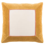 Jaipur Living Emerson Hendrix Border Gold / Cream 22" x 22" Pillow